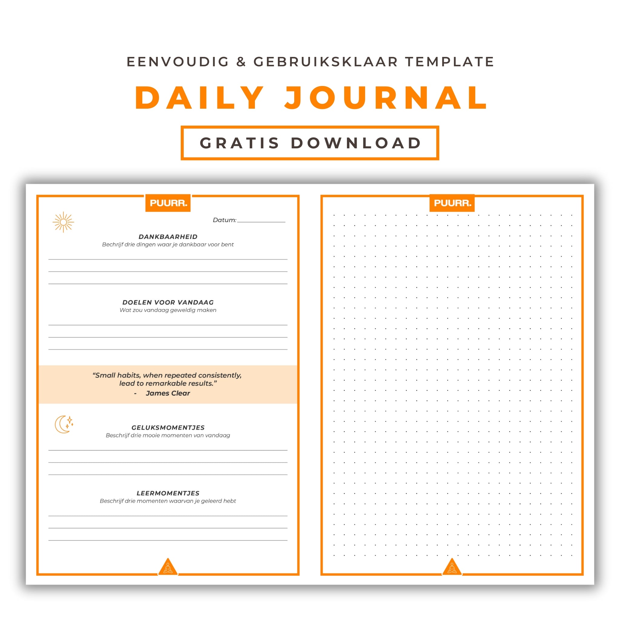 Daily / Bullet Journal A4 - Gratis Download - PUURR.