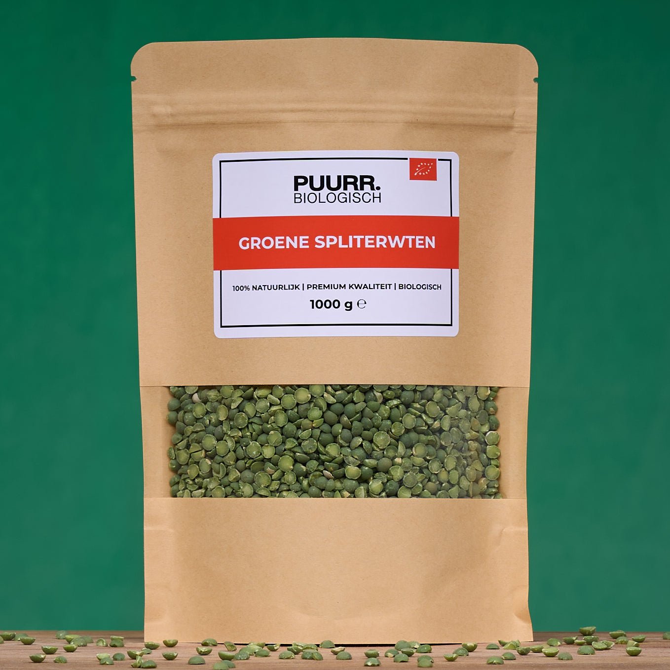 Premium Biologische Groene Spliterwten - 1 Kg - PUURR.